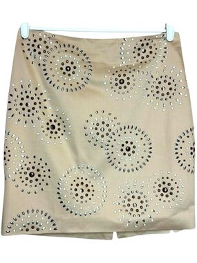 White House Black Market Embellished Pencil Skirt Polished Office Glam Size 6